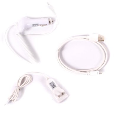 Enterprise Package - Silicone Skin for Amazon Kindle 2 + Car Charger + Home Travel Charger + Data Ca